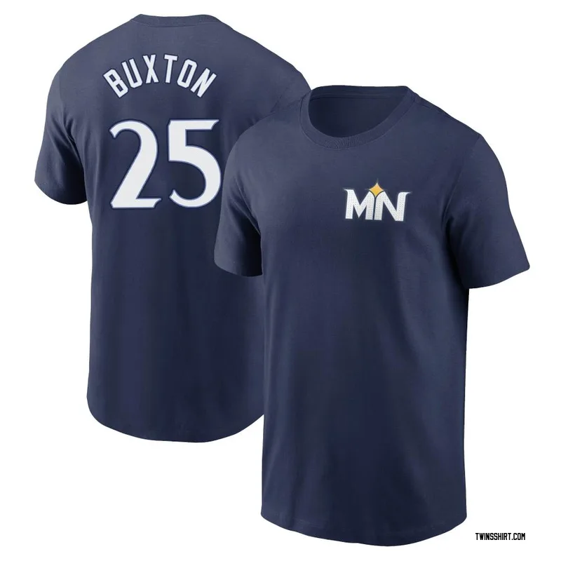 Byron Buxton Minnesota Twins Men's Navy 2024 City Connect Fuse Name & Number T-Shirt