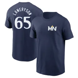 Cody Laweryson Minnesota Twins Men's Navy 2024 City Connect Fuse Name & Number T-Shirt