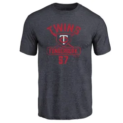 Kody Funderburk Minnesota Twins Men's Navy Base Runner Tri-Blend T-Shirt -