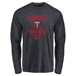 Kody Funderburk Minnesota Twins Youth Navy Base Runner Tri-Blend Long Sleeve T-Shirt -