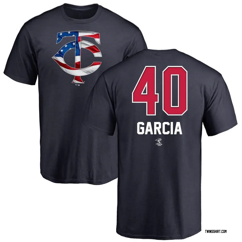 Luis Garcia Minnesota Twins Men's Navy Name and Number Banner Wave T-Shirt -