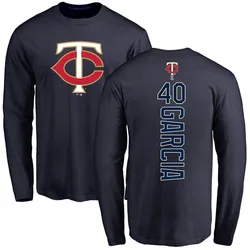 Luis Garcia Minnesota Twins Youth Navy Backer Long Sleeve T-Shirt -