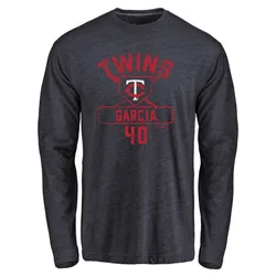 Luis Garcia Minnesota Twins Youth Navy Base Runner Tri-Blend Long Sleeve T-Shirt -