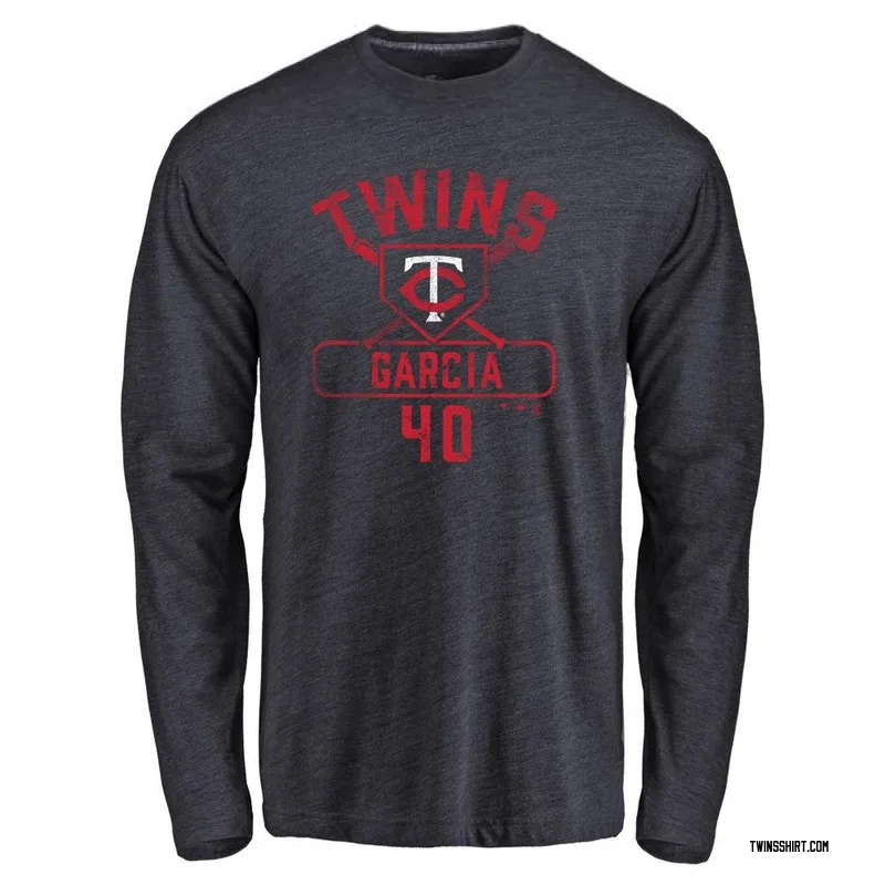 Luis Garcia Minnesota Twins Youth Navy Base Runner Tri-Blend Long Sleeve T-Shirt -