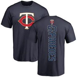 Michael Paredes Minnesota Twins Men's Navy Backer T-Shirt -