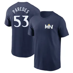 Michael Paredes Minnesota Twins Youth Navy 2024 City Connect Fuse Name & Number T-Shirt
