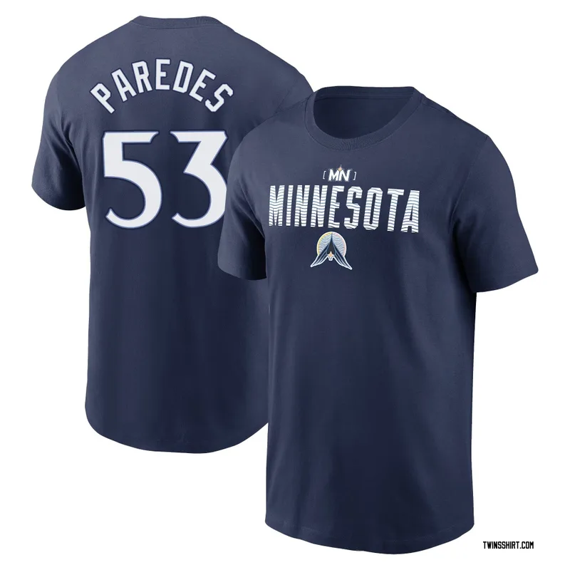 Michael Paredes Minnesota Twins Youth Navy 2024 City Connect Graphic Name & Number T-Shirt
