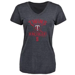 Ryan Kreidler Minnesota Twins Women's Navy Base Runner Tri-Blend T-Shirt -