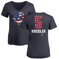 Ryan Kreidler Minnesota Twins Women's Navy Name and Number Banner Wave V-Neck T-Shirt -