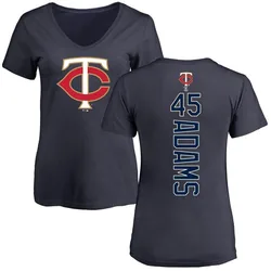 Travis Adams Minnesota Twins Women's Navy Backer Slim Fit T-Shirt -