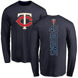 Travis Adams Minnesota Twins Youth Navy Backer Long Sleeve T-Shirt -