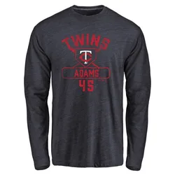 Travis Adams Minnesota Twins Youth Navy Base Runner Tri-Blend Long Sleeve T-Shirt -