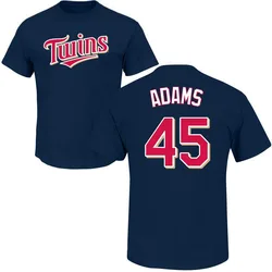 Travis Adams Minnesota Twins Youth Navy Roster Name & Number T-Shirt -