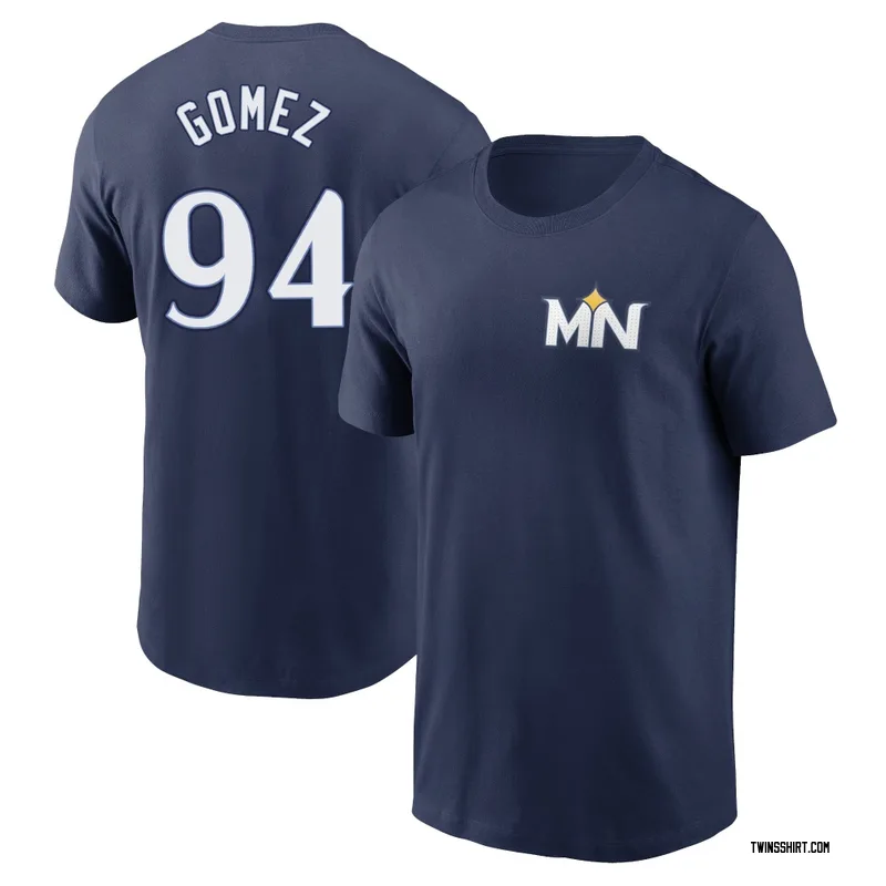 Yoendrys Gomez Minnesota Twins Youth Navy 2024 City Connect Fuse Name & Number T-Shirt
